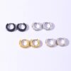 Edgy Circle Hoop Earrings - Image 2