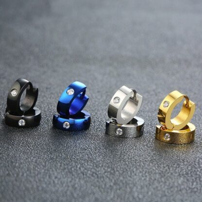 Circle Earrings with Shiny Spots - Image 5