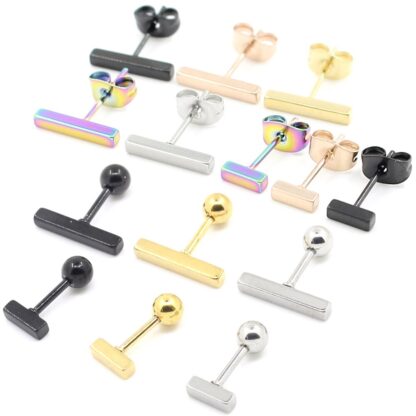 Bar Stud Earrings - Image 3