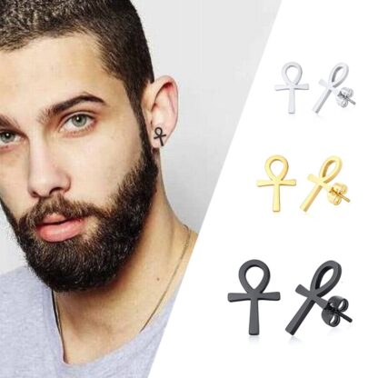 Cross Symbol Drop Earrings