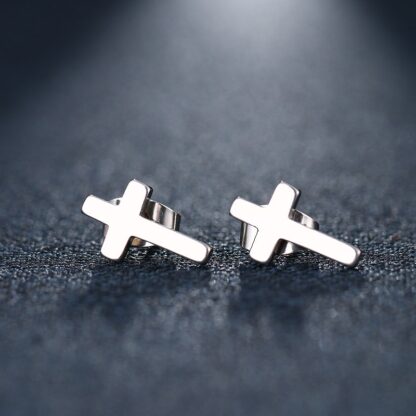 Cross Stud Earrings - Image 4