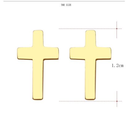 Cross Stud Earrings - Image 5