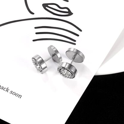 Earrings with Round Studs - Image 3