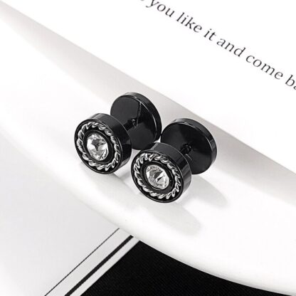 Earrings with Round Studs - Image 4