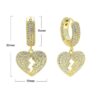New Heart Dangle Charm Hoop Earrings - Image 2