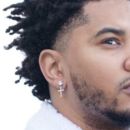 Punk Cross Stud Earrings Hip Hop