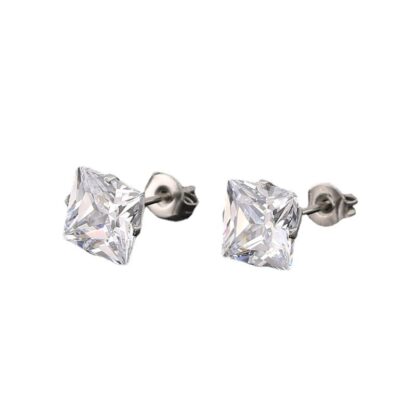 Square  Stud Earrings in Different Sizes - Image 3