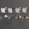 Square  Stud Earrings in Different Sizes - Image 2