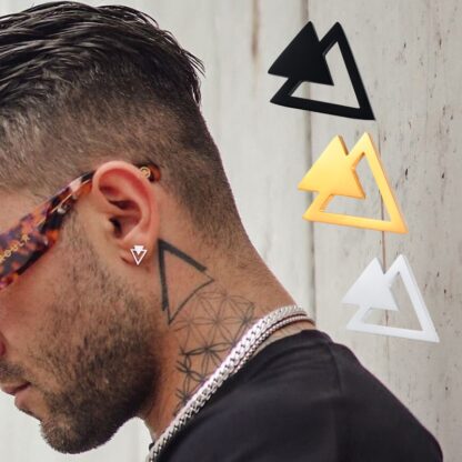 Stud Earring Double Triangle