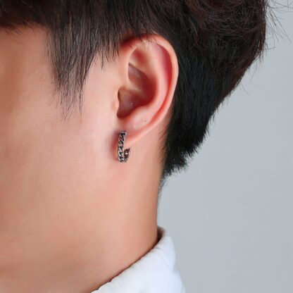 Men’s Chain Hoop Ear Clip - Image 2