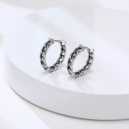 Men’s Chain Hoop Ear Clip - Image 3
