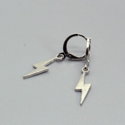 Cool Lightning Geometric Hoop Earrings - Image 3