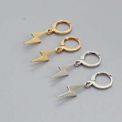 Cool Lightning Geometric Hoop Earrings