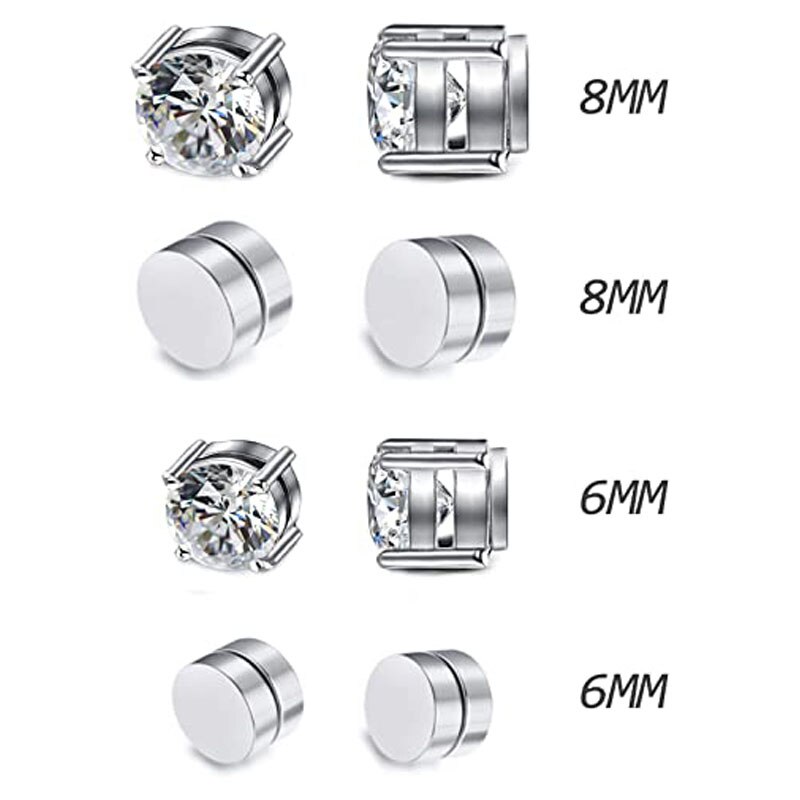 10 Pairs Stud for Men Stainless Steel, Non-Piercing India | Ubuy