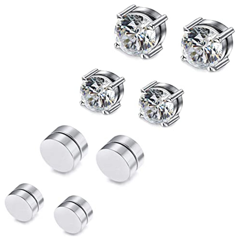 1 Pair No Piercing Clip Magnetic Magnetic Earrings Men Women Crystal ~ |  eBay