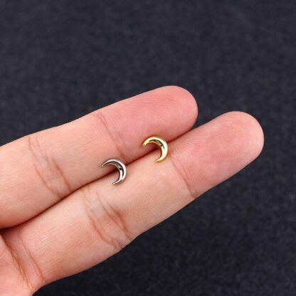 Small Geometric Stud Earrings - Image 4