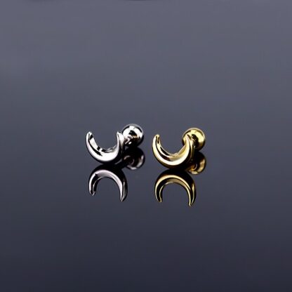 Small Geometric Stud Earrings - Image 2