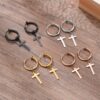 Men’s Cross Dangle Earrings - Image 3