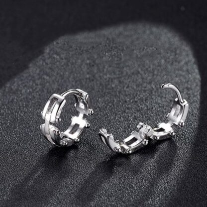 Geometric Hoop Earrings with Irregular Shapes - Image 2