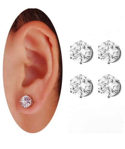 No-Piercing Round Magnet Earrings - Image 3