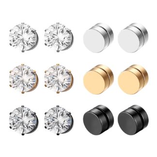 No-Piercing Round Magnet Earrings