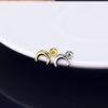 Small Geometric Stud Earrings - Image 6