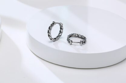 Small Round Hoops for Men - Image 5