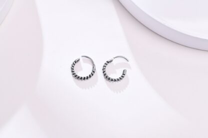 Small Round Hoops for Men - Image 4