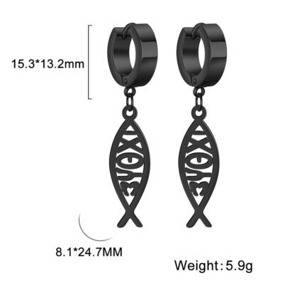 Hoop Earrings with Faith Message - Image 5