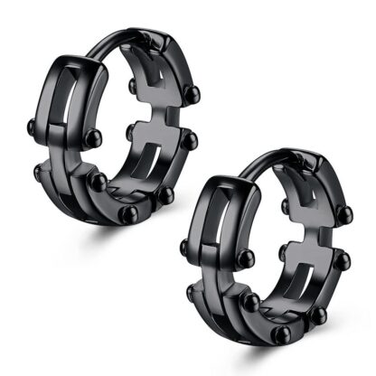 Geometric Hoop Earrings with Irregular Shapes - Image 4