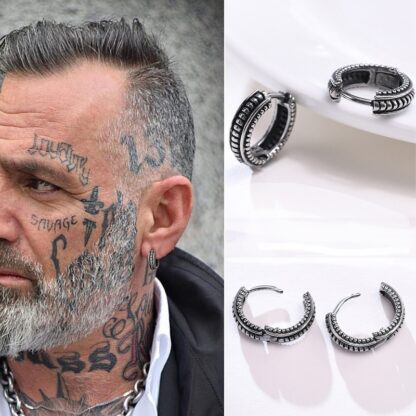 Small Round Hoops for Men - Image 2