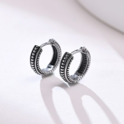 Small Round Hoops for Men