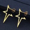 Geometric Stud Earrings with Star - Image 4