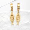 Hoop Earrings with Faith Message - Image 3