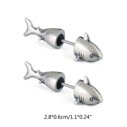 Exaggerated Shark Costume Earrings - Image 4