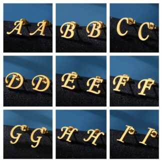 Luxury Stud Earrings with Alphabet