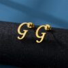 Luxury Stud Earrings with Alphabet - Image 5