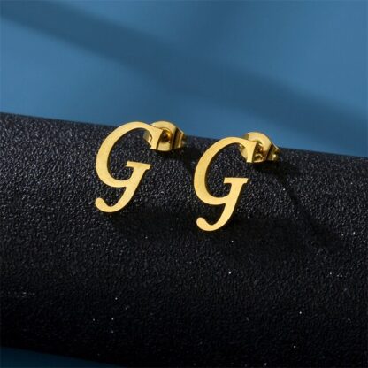 Luxury Stud Earrings with Alphabet - Image 5