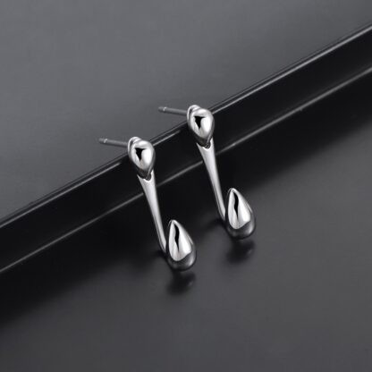 Earrings with Water Drop Design - Image 2