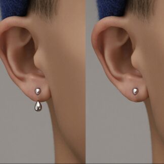 Earrings with Water Drop Design