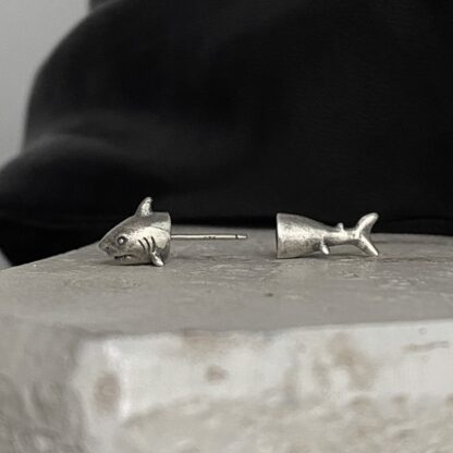 Exaggerated Shark Costume Earrings - Image 3