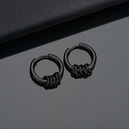 Rock Ball Ear Hoops - Image 5