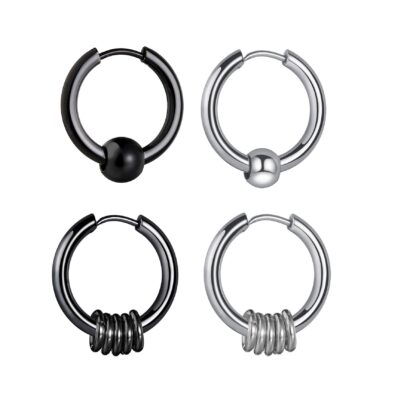 Rock Ball Ear Hoops - Image 3
