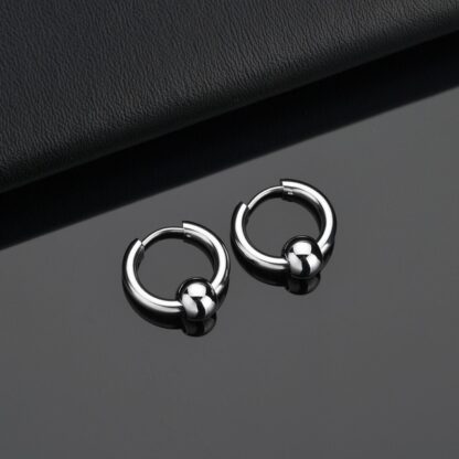 Rock Ball Ear Hoops - Image 6
