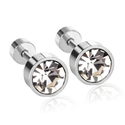Round Cubic Stud Earrings - Image 6