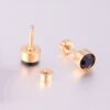 Round Cubic Stud Earrings - Image 2