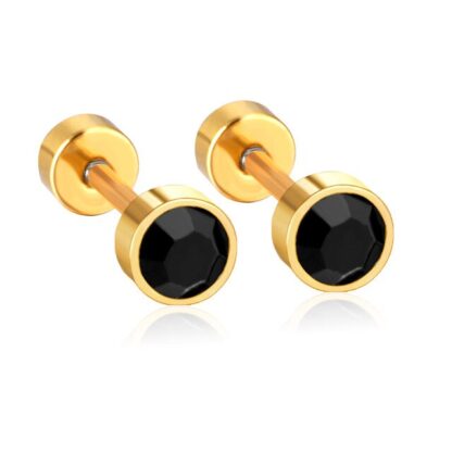 Round Cubic Stud Earrings - Image 4