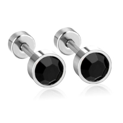 Round Cubic Stud Earrings - Image 5