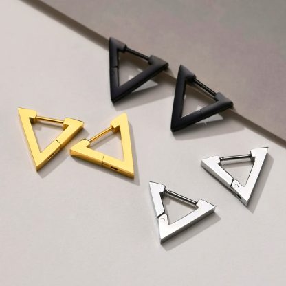 Geometric Honeycomb Hoops Men - Image 5