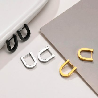 Geometric Honeycomb Hoops Men - Image 4
